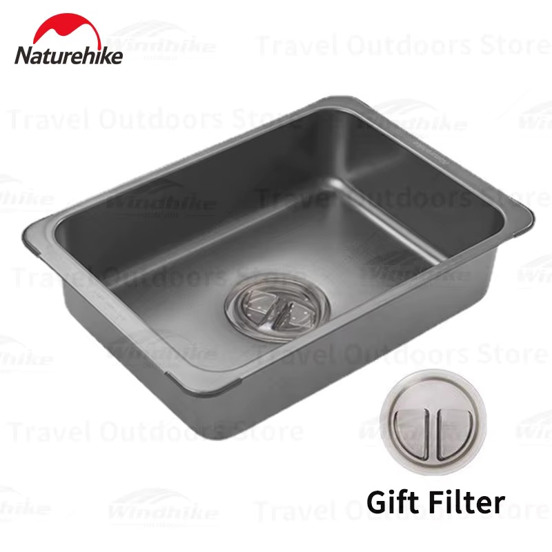 Outdoor Camping Kitchen With Sink - Naturehike Yıkama Lavabosu Paslanmaz Çelik Açık