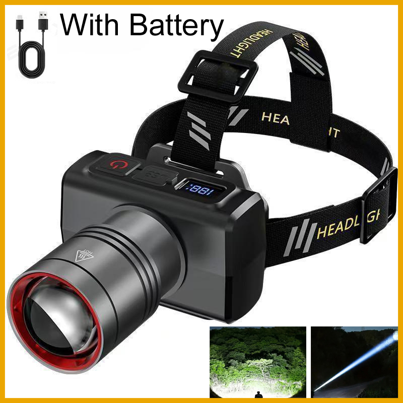 Headlamp - 2026 LED dijital şarj edilebilir kafa
