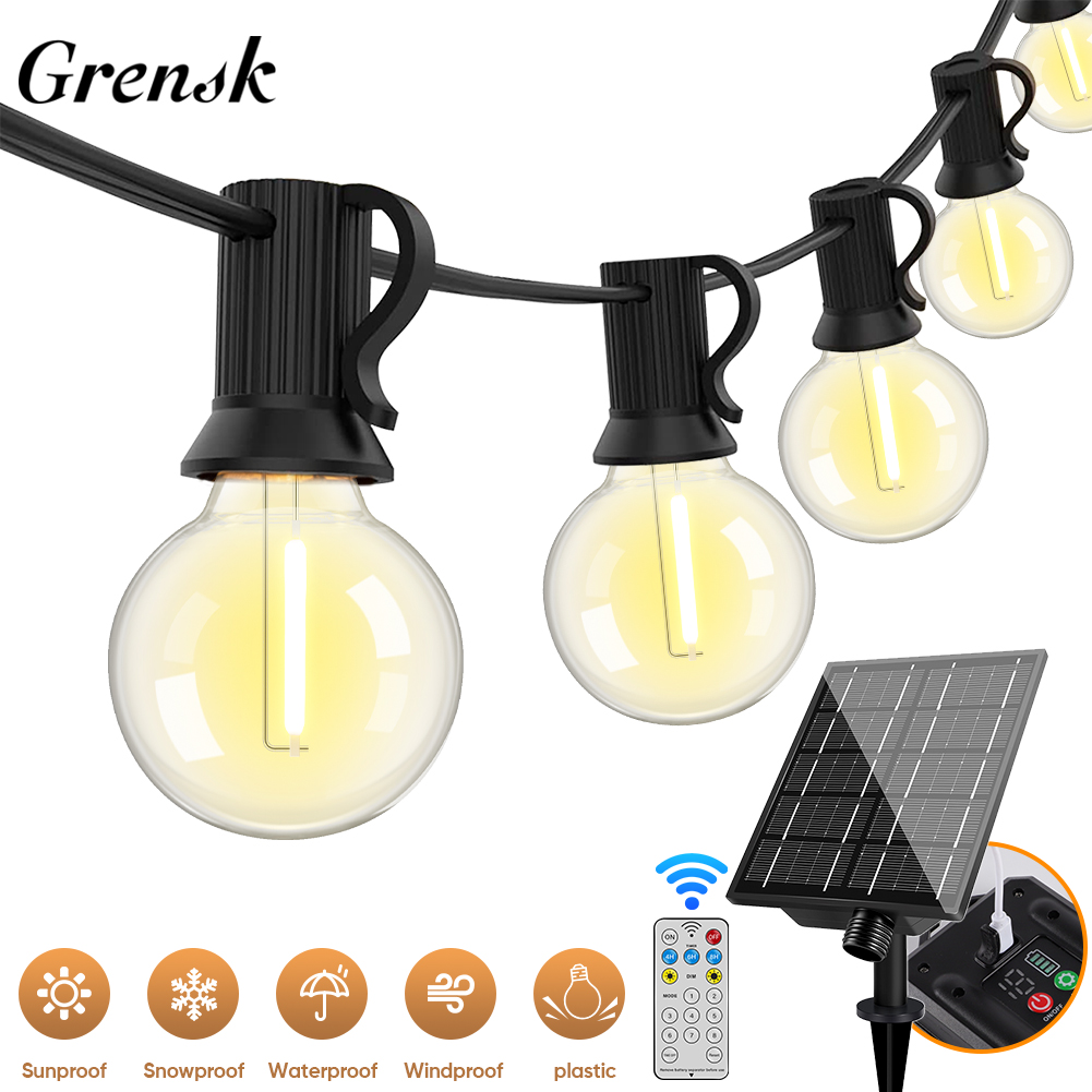 Outdoor Camping Lights String - 7.6M 18M 30M LED Güneş Dize