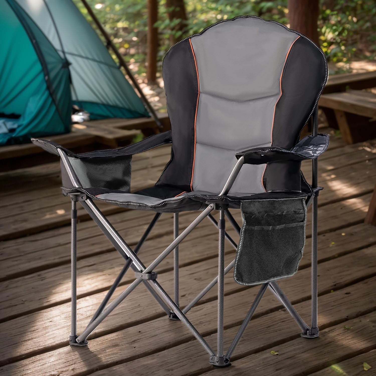 Outdoor Oversized Camping Chair - Yan Masalı Büyük Boy Katlanır Kamp