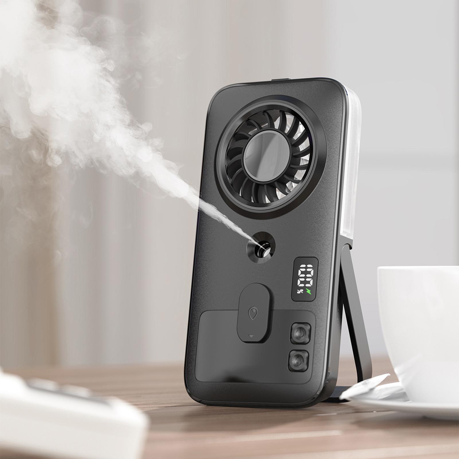 Outdoor Camping Misting Fan - Sisli Dijital Ekranlı Pil Çalıştırmalı Mini