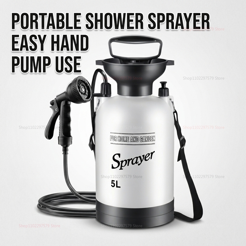 Outdoor Camping Shower - Taşınabilir Kamp Duşu 5L Manuel Pompalı