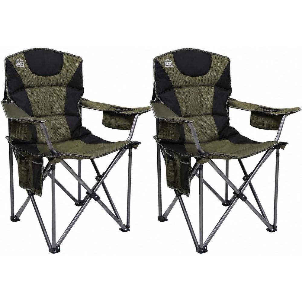 Outdoor Oversized Camping Chair - Dayanıklı 2'li Paket Büyük Boy Yastıklı