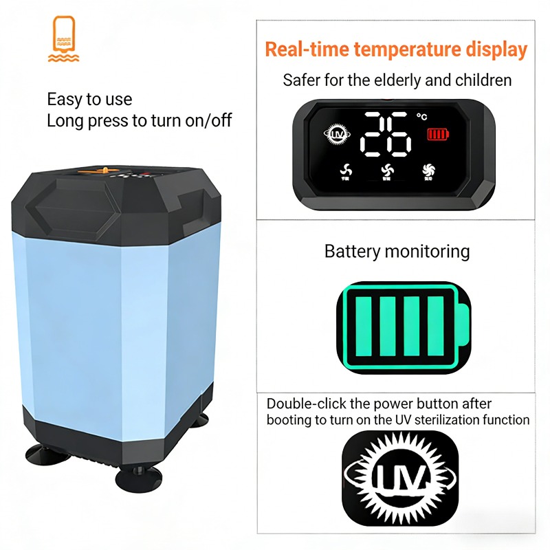 Outdoor Camping Shower - 5400mAh/9000mAh Açık Hava Taşınabilir Kamp Duşu,
