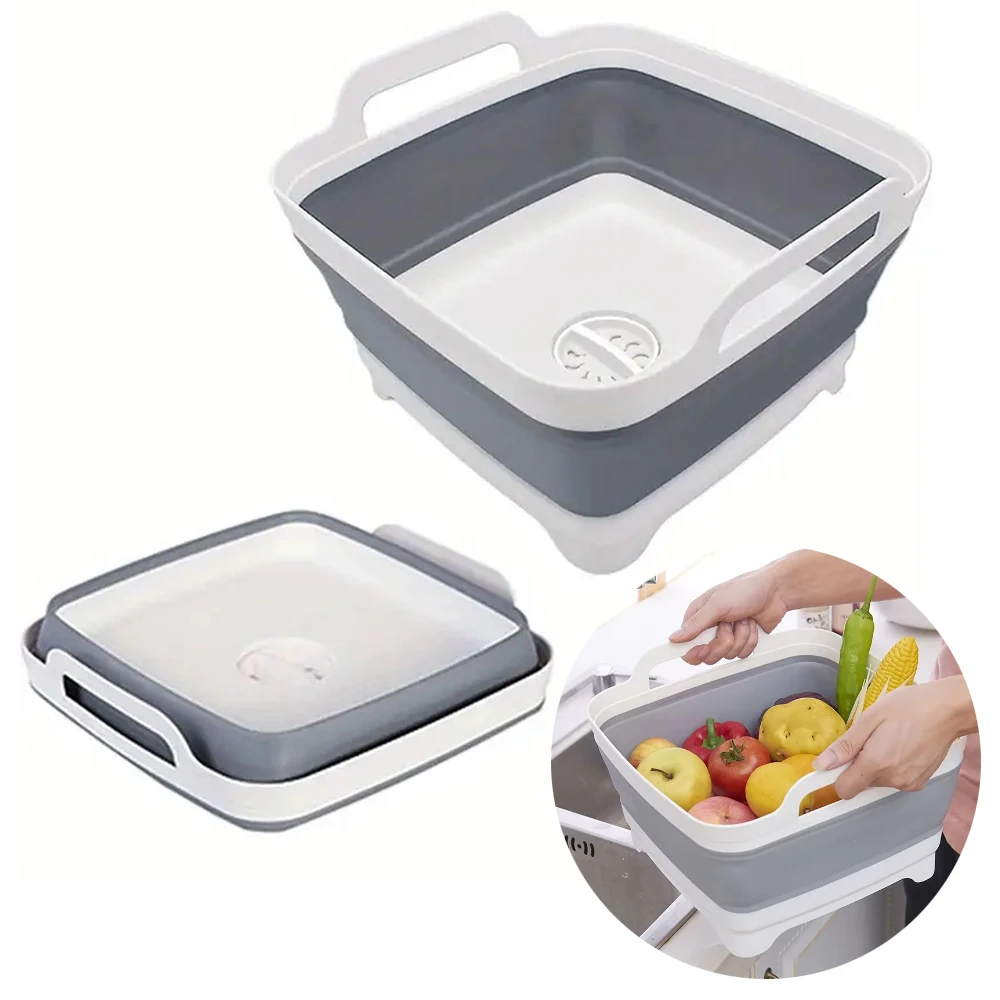 Outdoor Camping Kitchen With Sink - 1 adet kare meyve sebze yıkama