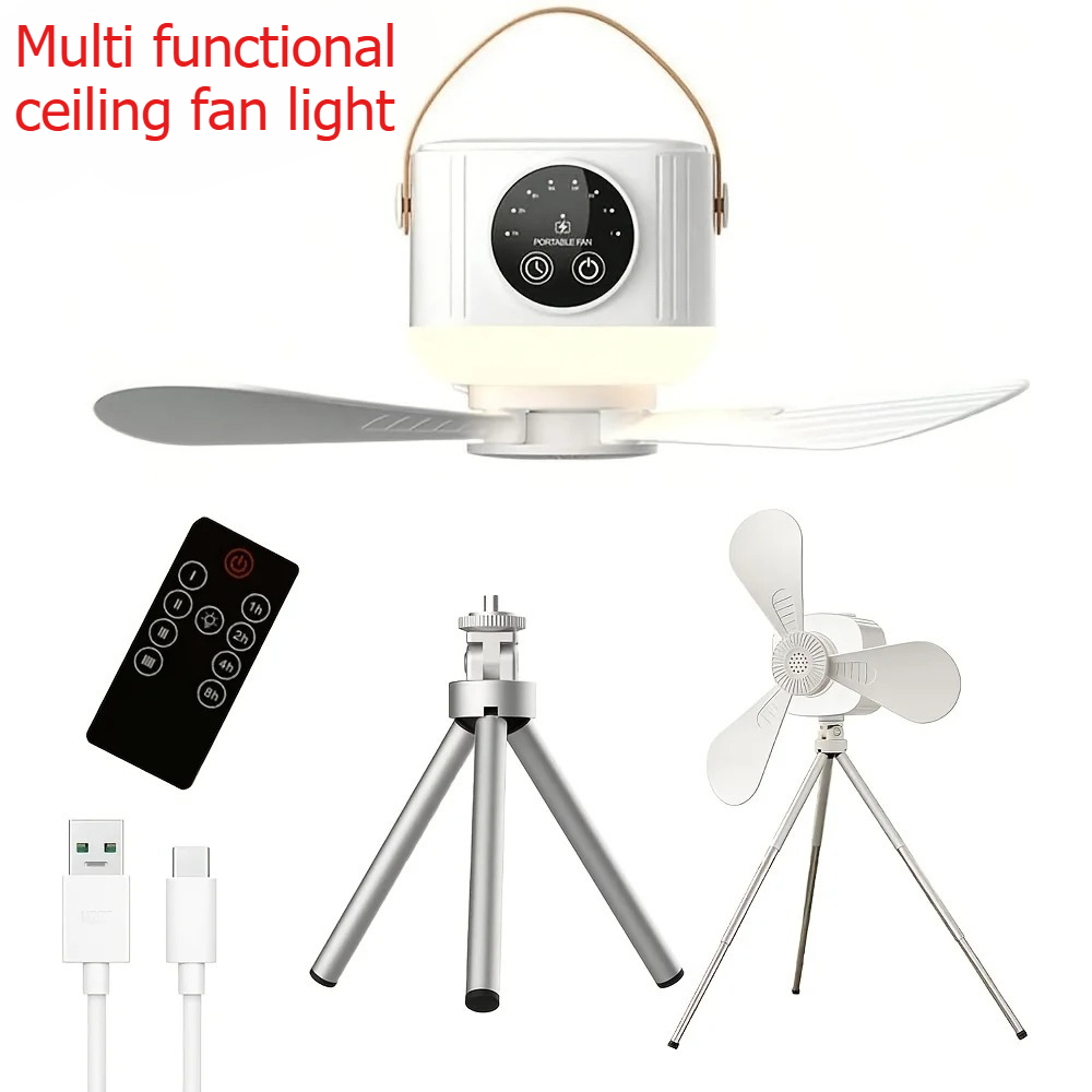 Outdoor Camping Misting Fan - Çok fonksiyonlu Taşınabilir Şarj Edilebilir Tavan