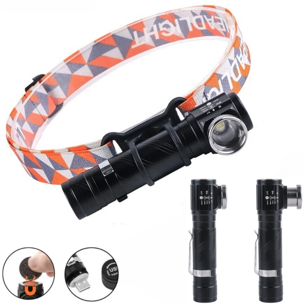 Headlamp - Süper Parlak LED 90 ° Yakınlaştırılabilir