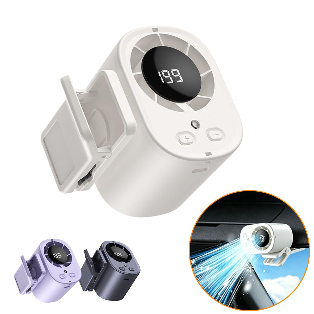 Outdoor Camping Misting Fan - LED Ekranlı Taşınabilir Klipsli Fan, Araba,