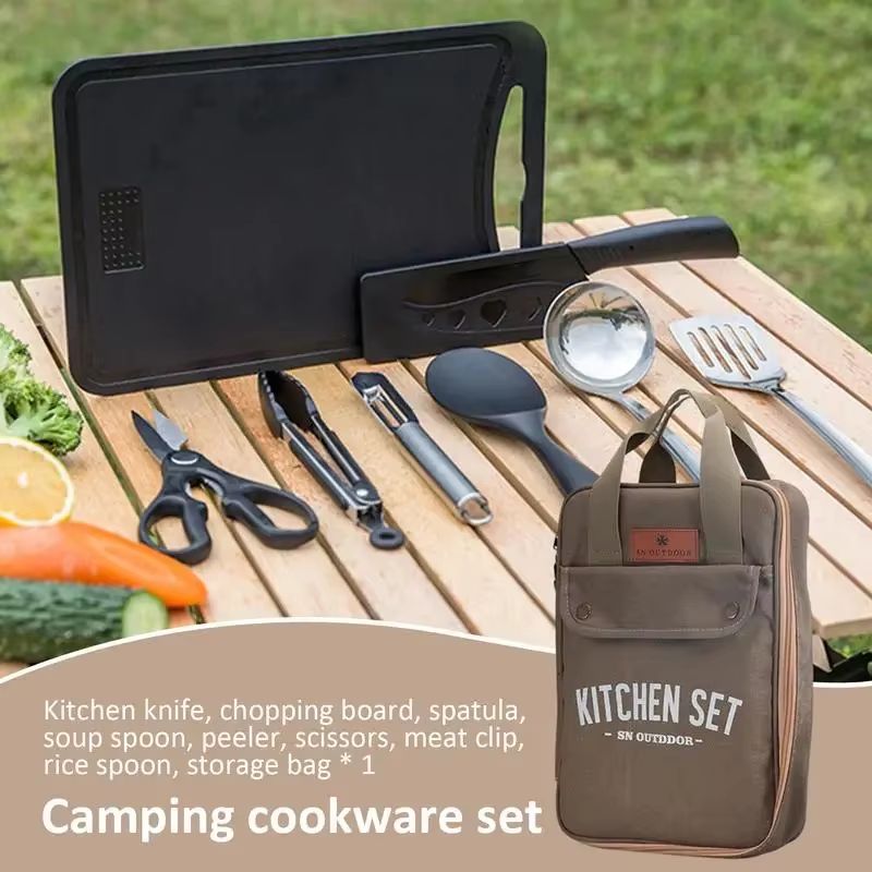 8 adet Kamp Mutfak Tencere Set - Outdoor Camping Kitchen With Sink incelemesi ve fiyatı