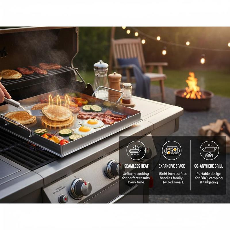 Evrensel Düz Üstlü Izgara 18x1 - Kitchen Outdoor Camping incelemesi ve fiyatı