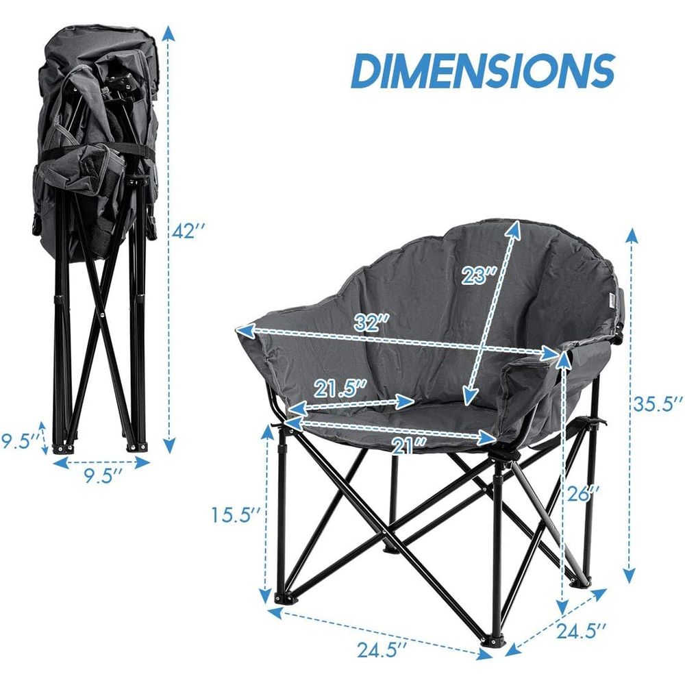 Büyük Boy Yastıklı Ay Şeklinde - Outdoor Oversized Camping Chair incelemesi ve fiyatı