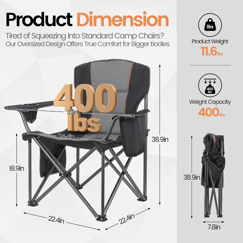 2'li Paket Ağır Hizmet Tipi Bü - Outdoor Oversized Camping Chair incelemesi ve fiyatı