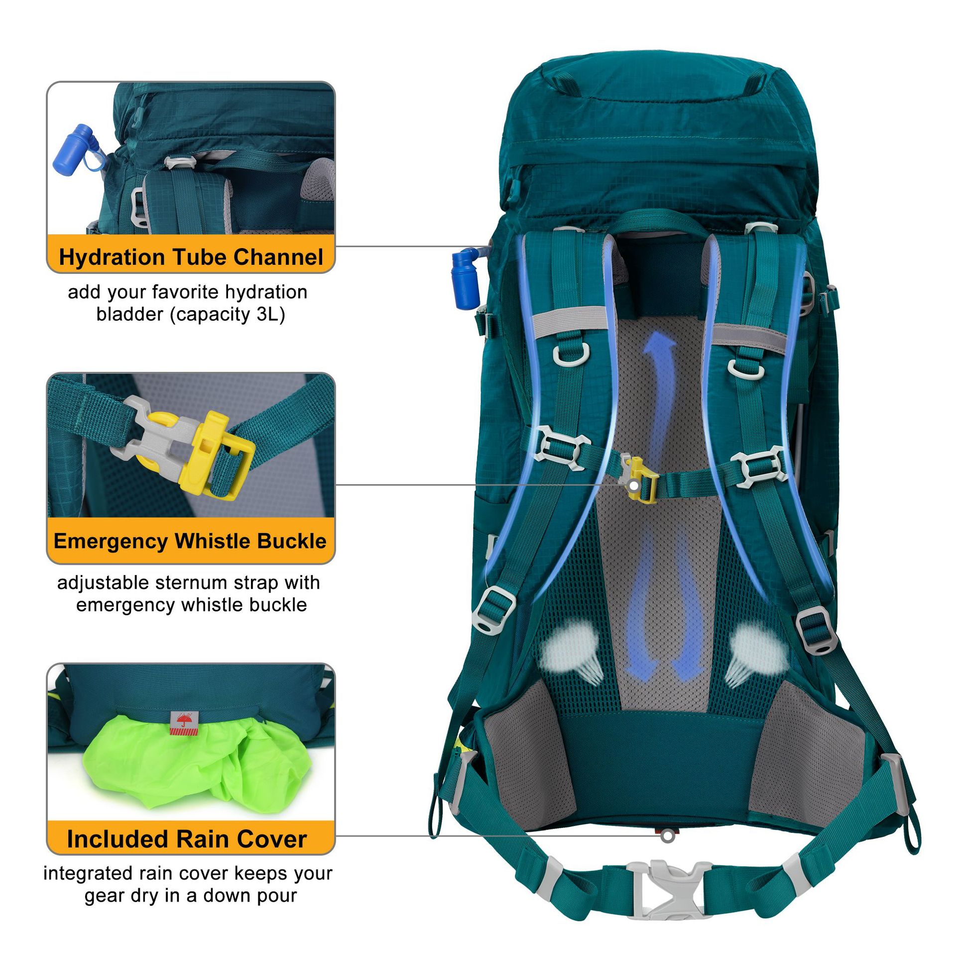 Naylon hafif dış mekan yürüyüş - Lightweight Backpack 65L incelemesi ve fiyatı