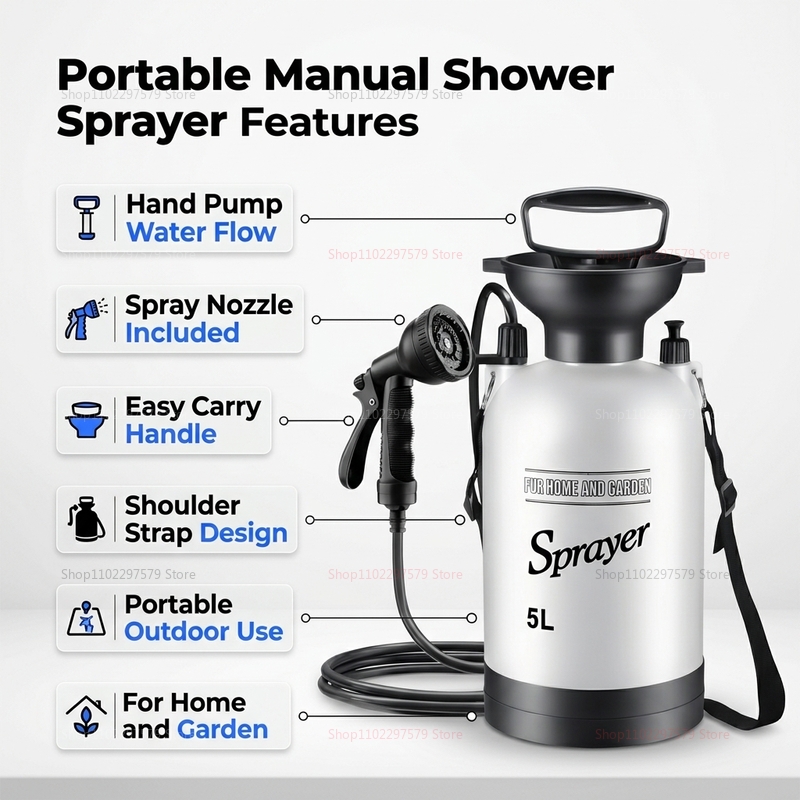 Taşınabilir Kamp Duşu 5L Manue - Outdoor Camping Shower incelemesi ve fiyatı