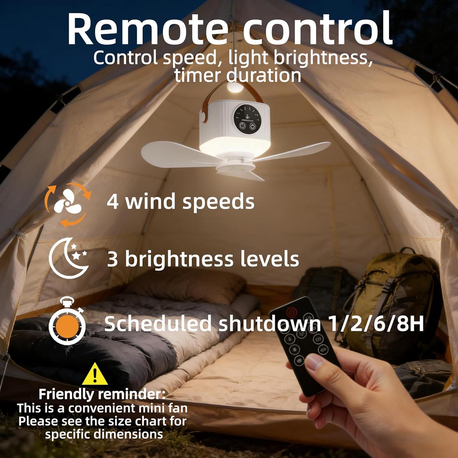 Şarj edilebilir asılı fan 7200 - Outdoor Camping Misting Fan incelemesi ve fiyatı
