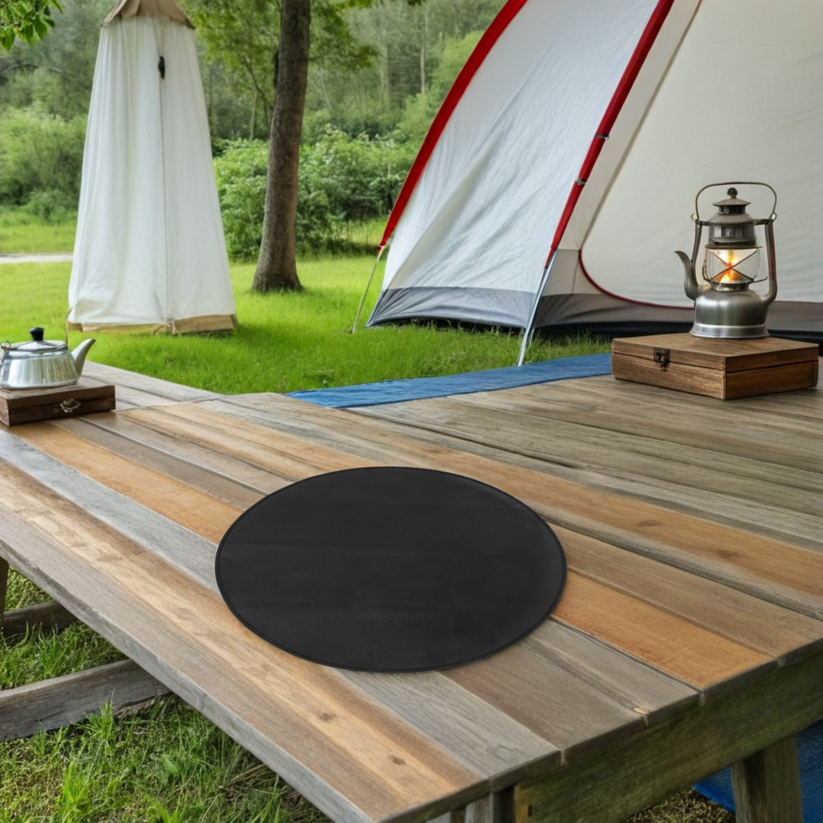 24 inç Yuvarlak Isıya Dayanıkl - Outdoor Camping Floor Mat incelemesi ve fiyatı